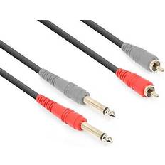 CX324-1 Mono Cable 2x6.3M 2xRCA M 1.5m