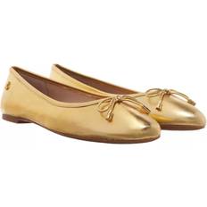 Keltainen - Nainen Ballerinat Lauren Ralph Lauren Metallic Sheep Napa-Jayna FL-B - Modern Gold