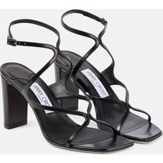 Laced - Woman Heeled Sandals Jimmy Choo Azie 85 Block Heels - Black