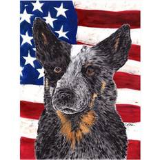 Garden & Outdoor Environment Caroline's Treasures Carolines Treasures SC9109CHF USA American Flag with Australian Cattle