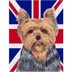 Garden & Outdoor Environment Caroline's Treasures Carolines Treasures SC9845GF Yorkie with English Union Jack British Flag Flag