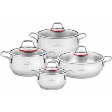 Red Cookware Sets Karaca Emirgan 8 Cookware Set with lid