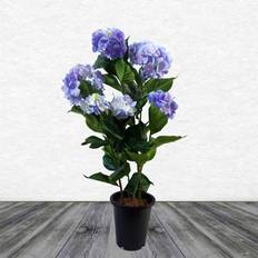 Blue Artificial Plants Leaf 90Cm Flowering Pot Artificial Plant