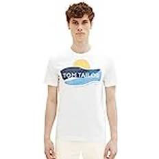 Tom Tailor Herren 1036328 T-Shirt, 10332 Off White