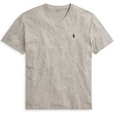 Polo Ralph Lauren T-shirts Polo Ralph Lauren Gråmelerad T-shirt Med Ikonlogga Och V-Ringning - Gray