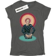 David Bowie Kneeling Halo Cotton T-Shirt Charcoal