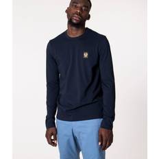 Belstaff T-shirts Belstaff Men's Long Sleeve Patch Logo T-Shirt Dark Ink