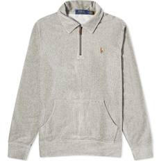 Corduroy Jumpers Polo Ralph Lauren Half Zip Sweatshirt Grey