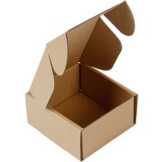 Postage & Packaging Supplies RUSPEPA Recyclable Corrugated Box Mailers Cardboard Box Perfect for Shipping Small 4" x 4" x 2" 50 Pack Kraft