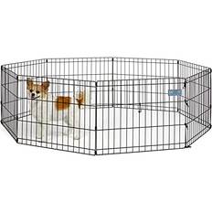 Midwest Homes for Pets Dog Exercise Pen & Playpen, 18-Inch, No Door, Black