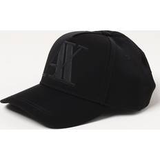 Armani Exchange Herr Huvudbonader Armani Exchange Gummilogotyp Ax Cap Baseball för män, Svart, en