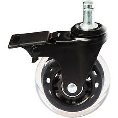 DIY Accessories Wejoy Office Chair Caster Wheels with Brakes 3 Inch PU Swivel Rubber Caster Wheels Soft Safe Replacement Rollers Furniture Hardware