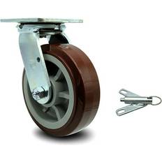 DIY Accessories Service Caster 6Inch x 2Inch Plate Wheel 6 in, Type Swivel, Package qty. 1, Model SCC-30CS620-PPUB-BSL