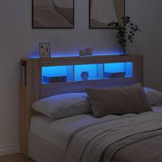 Kopfteile vidaXL LED-Kopfteil Sonoma Eiche 160x18.5 x 103.5 cm Kopfteil 160cm