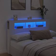 White Headboards vidaXL LED-Kopfteil Weiß 160x18,5x103,5 cm Kopfteil