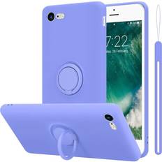 Cadorabo LIQUID LIGHT PURPLE Case for Apple iPhone 7 7S 8 SE 2020 Cover Protection TPU Silicone Gel Back case Fokus Ring Purple