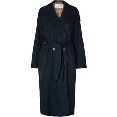 Ull Kåper & Frakker Selected Zweireihiger Trenchcoat Blau