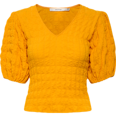 Orange Blusar Gestuz Topp AllenyGZ SS Blouse Orange