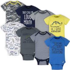 Boys - Grey Bodysuits Lucky Brand Baby Boy's 8-Pack Short Sleeve Mix Match Bodysuit - Grey