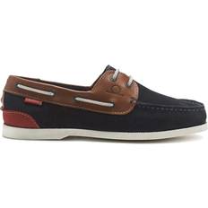 Gallery II Leather Boat Shoes, Navy/Tan