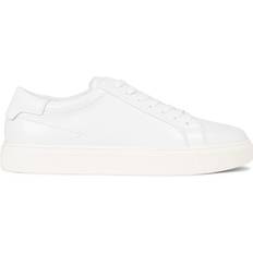 Calvin Klein Mens Leather Trainers Triple White