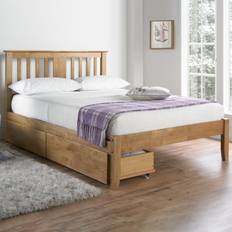 Time4Sleep Double/ 4ft6 Malmo Oak Finish Wooden Bed Frame