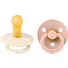 Bibs Colour Dummies 2 Pack Size 1 Ivory/Blush Ivory Blush