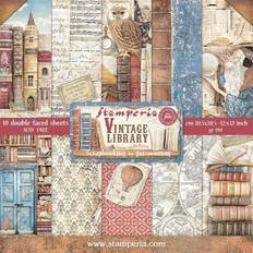 Stamperia Paper Pad Stamperia Vintage Library 12x12 Tum