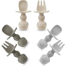 PandaEar Silicone Baby Spoons & Fork Feeding Set 6 Pack