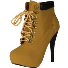 Ankle Boots Forever Link Womens Compose-01 Tyrant Military Lace Up Platform Ankle Bootie,Camel,10