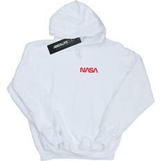 Nasa Modern Logo Chest Hoodie White