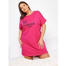 Gris Chemises de nuit Yours 'Shhh..Don't Wake me Up' Nightdress Pink