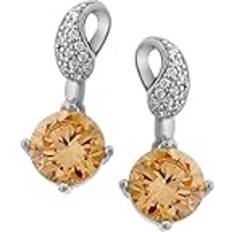 Beige Earrings Orphelia Damen-Ohrstecker 925 Silber rhodiniert Zirkonia Brillantschliff creme ZO-6087