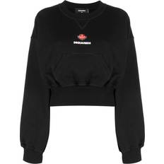 DSquared2 Women Jumpers DSquared2 logo-print sweatshirt women Cotton Black