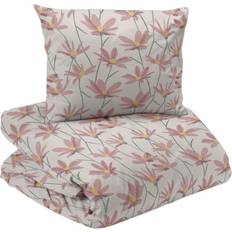 Redlunds Bäddset Ylva, 2-dels blommor Påslakan Orange, Vit, Rosa (210x150cm)