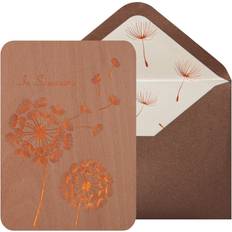 Gold Cards & Invitations Gold Dandelions on Wood Sympathy Card