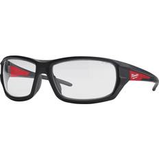 Black Eye Protections Milwaukee Anti-Fog Performance Safety Glasses Clear Lens Black/Red Frame pc