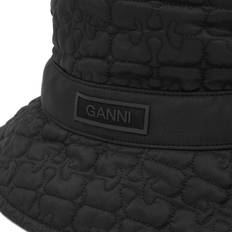 Ganni Dame Hatte Ganni Bucket Hat Quilted Tech Bøllehatte hos Magasin Black