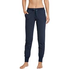 Schiesser Bukser Schiesser Damen Schlafhose lang mit Bündchen Baumwolle Stretch-Mix Relax Schlafanzughose, Nachtblau_165671