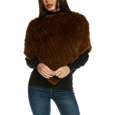 Brown Capes & Ponchos Knit Poncho - Surell Accessories