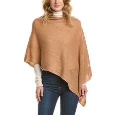 Brown - Women Capes & Ponchos In2 by InCashmere Ribbed Cashmere Poncho