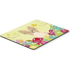 Easter Eggs Papillion Sable White Mouse Pad
