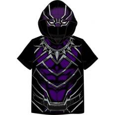 Children's Clothing Marvel Avengers Little Boys' Black Panther Hooded Tee with Mask Black