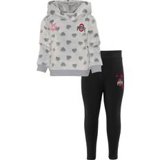 Children's Clothing Outerstuff Gen2 Toddler Girls' Ohio State Buckeyes Scarlet 2-Piece Hoodie Set, 2T, Red