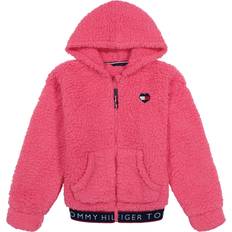 Tommy Hilfiger Hoodies Children's Clothing Tommy Hilfiger Big Girls Sherpa Zip-Up Hooded Sweatshirt Hot Pink Hot Pink