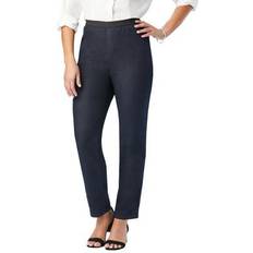 Jessica London Jeans Jessica London Plus Women's Straight Leg Stretch Denim Jeggings in Indigo Size 20 Jeans Legging