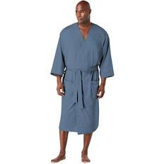 Sleepwear KingSize Cotton Jersey Robe in Slate Blue 7XL/8XL