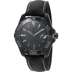 Tag Heuer Textile Wrist Watches Tag Heuer Tag Heuer Aquaracer Automatic Black Men s WAY218B.FC6364