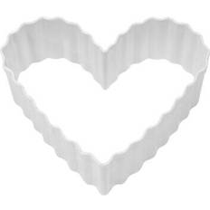 White Cookie Cutters Anniversary House Fluted Heart Poly-Resin Coated 12.7 cm White Cookie Cutter