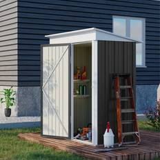 Aundreya 5ft.W 3ft. D Metal Pent Tool Shed